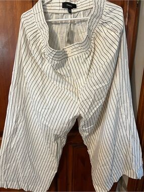 torrid Whisper White Pinstripe Wide-Leg Pants